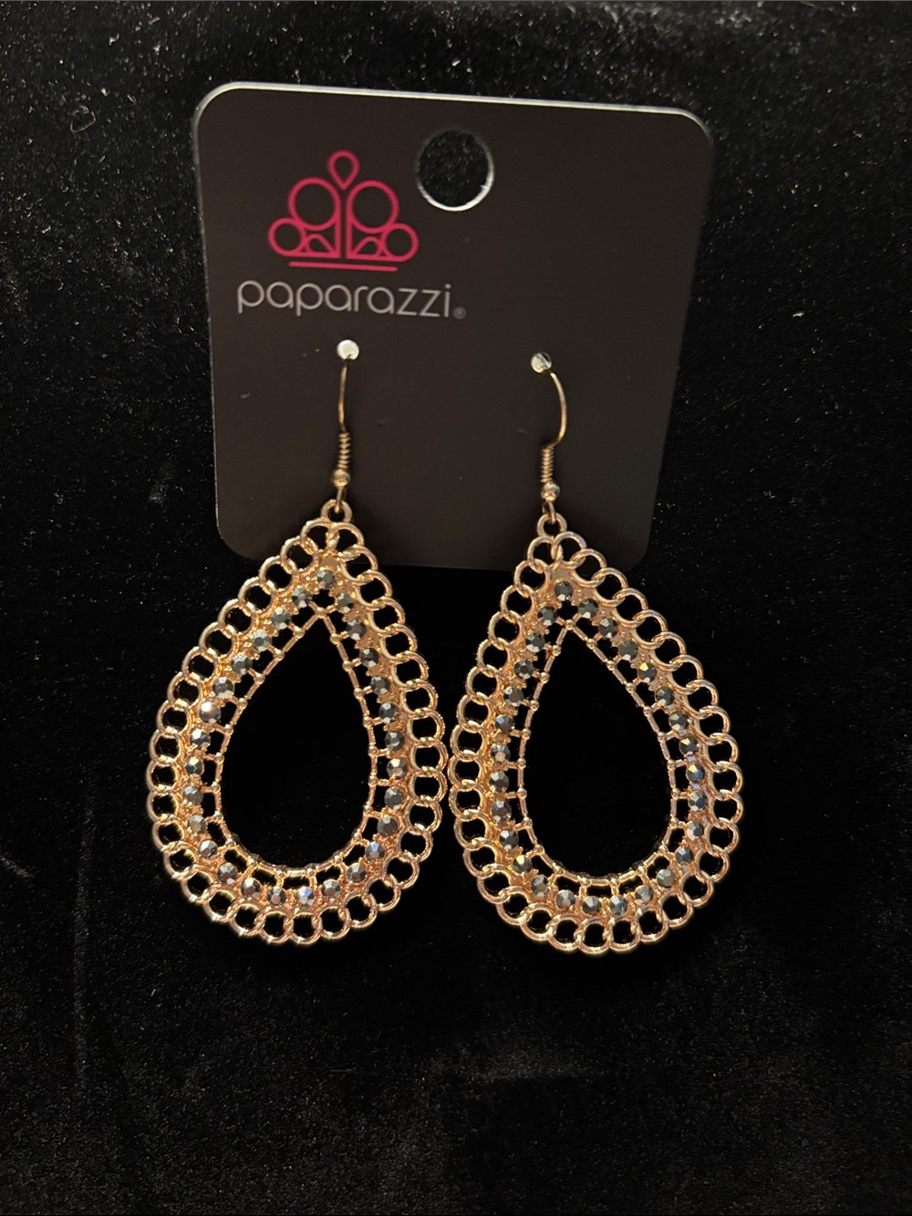 Paparazzi Gold Filigree Teardrop Dangle Earrings
